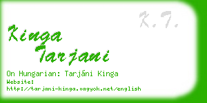 kinga tarjani business card